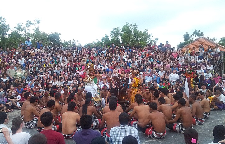 Hanuman and Lord Ram rescuing Sita, Kecak Dance, Uluwatu