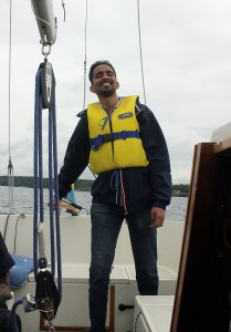 Me Sailing on Lake Ekoln, Uppsala